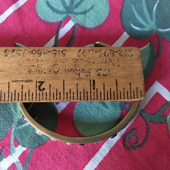 J. Crew Multi Color Rhinestone Bangle Bracelet - Picture 4 of 7